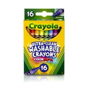 Crayola Ultra Clean Washable Crayons, 16 count and colors