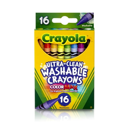 Crayola Ultra Clean Washable Crayons, 16 count and colors