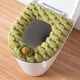 thumbnail image 1 of Herunwer Bathroom Soft Thicker Warmer Stretchable Washable Cloth Toilet Seat Cover Pads, 1 of 6