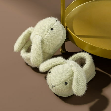 

kpoplk Toddler Slippers Boys Fashion Cute Autumn And Winter Boys And Girls Slippers Flat Bottom Round Toe Soft Toddler Slippers(Green)
