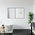 thumbnail image 3 of Sassi 48" Rectangle Bathroom/Vanity Matt Black Aluminum Framed Wall Mirror, 3 of 15