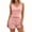 Pink, variant on Bovxnpu Womens Pajamas Set Loungewear Cotton V Neck Tank Top Shorts 2 Piece Lightweight Loungewear Sleepwear