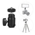 thumbnail image 1 of Amdohai 2pcs 360° Rotary Mini Ball Head Hot Shoe Adapter 1/4" Screw Thread Base for DSLR Camera LED Light Monitor Tripod Monopod, 1 of 7