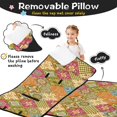 thumbnail image 3 of Pioneer Flower Floral Print Pattern Toddler Nap Mat for Teens Preschool Daycare, Teens Sleeping Mat Bag, Toddler Sleeping Bag with Pillow, 3 of 6