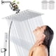 thumbnail image 1 of Regaderas para Baño con Filtro, 10" Cabezal de Ducha Antióxido, [20 Capas de Filtrado], con Shower Head de Mano, Regadera Fija Cuadrada de Alta Presion, con 2 Cartuchos Filtrantes y Accesorios, 1 of 8