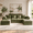 Green (4+2), variant on Xiweot 96.5" L-Shaped Sectional Sofa with Chaise, 4-Seat Modular Deep Seat Corner Couch for Living Room, Tool-Free Assembly, Textured Fabric, Green