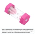 thumbnail image 3 of Uxcell 15 Min Sand Timer, Hexagon  with Plastic Cover, Count Down Sand Clock Glass Pink, 3 of 5