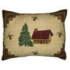 Forest Log Cabin Pillow Sham