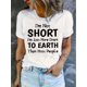 thumbnail image 1 of Letter Print Crew Neck T-Shirt, Casual Short Sleeve T-Shirt For Spring & Summer, Women's Clothing Tee For Adult, Men, Women, Teen, Teenager, Adolescent, Youth, 1 of 4