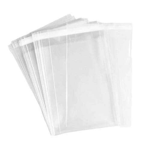 300 pcs Clear Poly Bags Self Adhesive Sealing Plastic Packaging Bags Many Size 