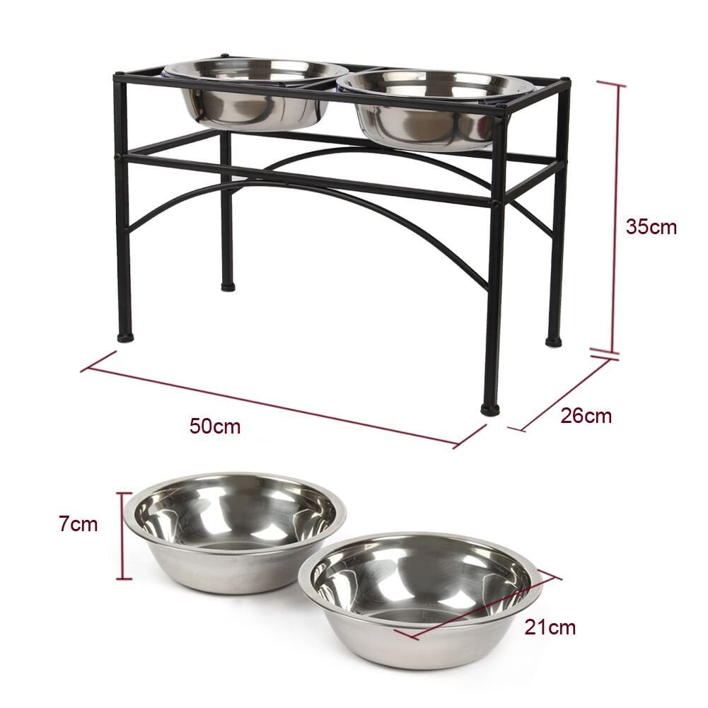 Super Design Two Piece Replacement Stainless Steel Bowls for Pet Feeding Station for Dogs and Cats