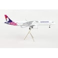 thumbnail image 3 of Airbus A321neo Commercial Aircraft "Hawaiian Airlines" White w/Purple Tail 1/200 Diecast Model Airplane by GeminiJets, 3 of 5
