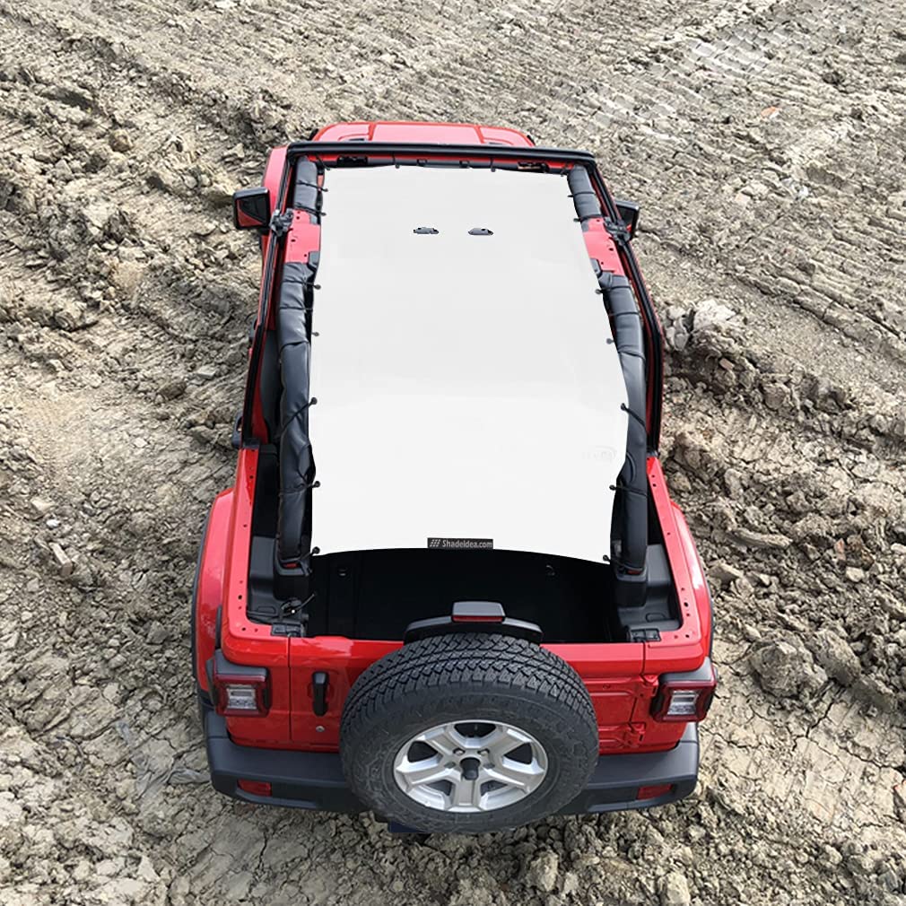 Shadeidea Parasole In Rete Per Jeep Wrangler JL Unlimited (2018+) – 4 Porte – Antiproiettile UV – Marrone Chiaro