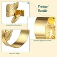 thumbnail image 5 of 12PCS Golden Leaf Napkin Rings - 1.7inch Elegant Metal Cloth Napkin Holders for Wedding, Thanksgiving Dinner, Party Decor, 5 of 6