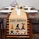 thumbnail image 2 of Camino de mesa de gnomo de Halloween con rayas naranjas y bruja, caminos de mesa de 89.8 in de largo para cocina, mesa de comedor, decoración de vacaciones, boda, fiesta, decoración interior y ex, 2 of 5