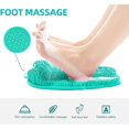 thumbnail image 3 of 1Pcs Green Foot Scrubber Shower Brush, Foot Scrubber Shower Foot Washer, Exfoliating Massage Mat with Suction Cup for Shower Floor, Foot Care, 3 of 5