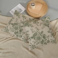 thumbnail image 5 of Spring Pillow Covers 18x18 Inch 2 Pcs Sage Green Vintage Floral Decor Throw Pillows Chinoiserie Flower Leaves Plant Seasonal Outdoor Decoration Pillowcase Linen Cushion Cover for Couch Sofa Bed, 5 of 6
