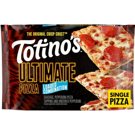 Totino's Ultimate Pizza, Loaded Combination, Frozen Pizza, Frozen Snacks, 12.21 oz