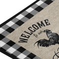 White Buffalo Plaid Kitchen Rugs Non Slip Farmhose Cow Kitchen Floor