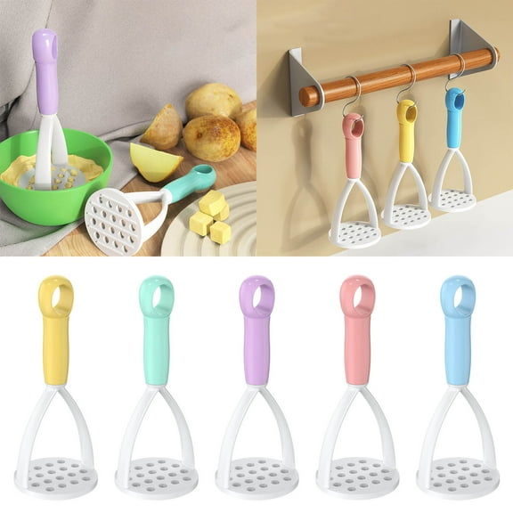 Potatoes Masher Kitchen Tool, Potato Smasher, Manual Mashed Potato Masher, Potato Press PP Food Crusher