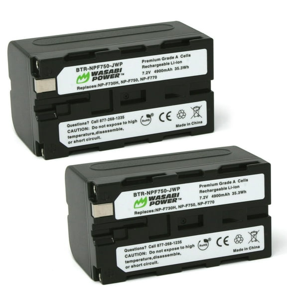 Wasabi Power Battery for Sony NP-F750 (2-Pack)