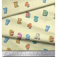 thumbnail image 3 of Soimoi Poly Georgette Fabric Numbers & Alphabets Text Print Fabric by The Yard 42 Inch Wide, 3 of 3