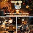 thumbnail image 7 of Candle Warmer Lamp with Timer, Blue White Watercolor Fan Shell Non-slip Wireless Remote Control Wax Melts Warmer with 4 Bulbs for Home Office Dorm, Birthday Gifts for Women, 7 of 7
