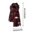 thumbnail image 3 of Fuwddey Winter Scarf for Women Fashion Long Scarves Thickening Warm Big Tartan Blanket Wrap Shawl Ladies Gifts, 3 of 4