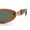 Beige Frame - Green Lens, variant on Womens Bold Cat Eye Sunglasses with Gold Tone Spike Stud Chain Hinge Detail Slate Frame - Beige Lens