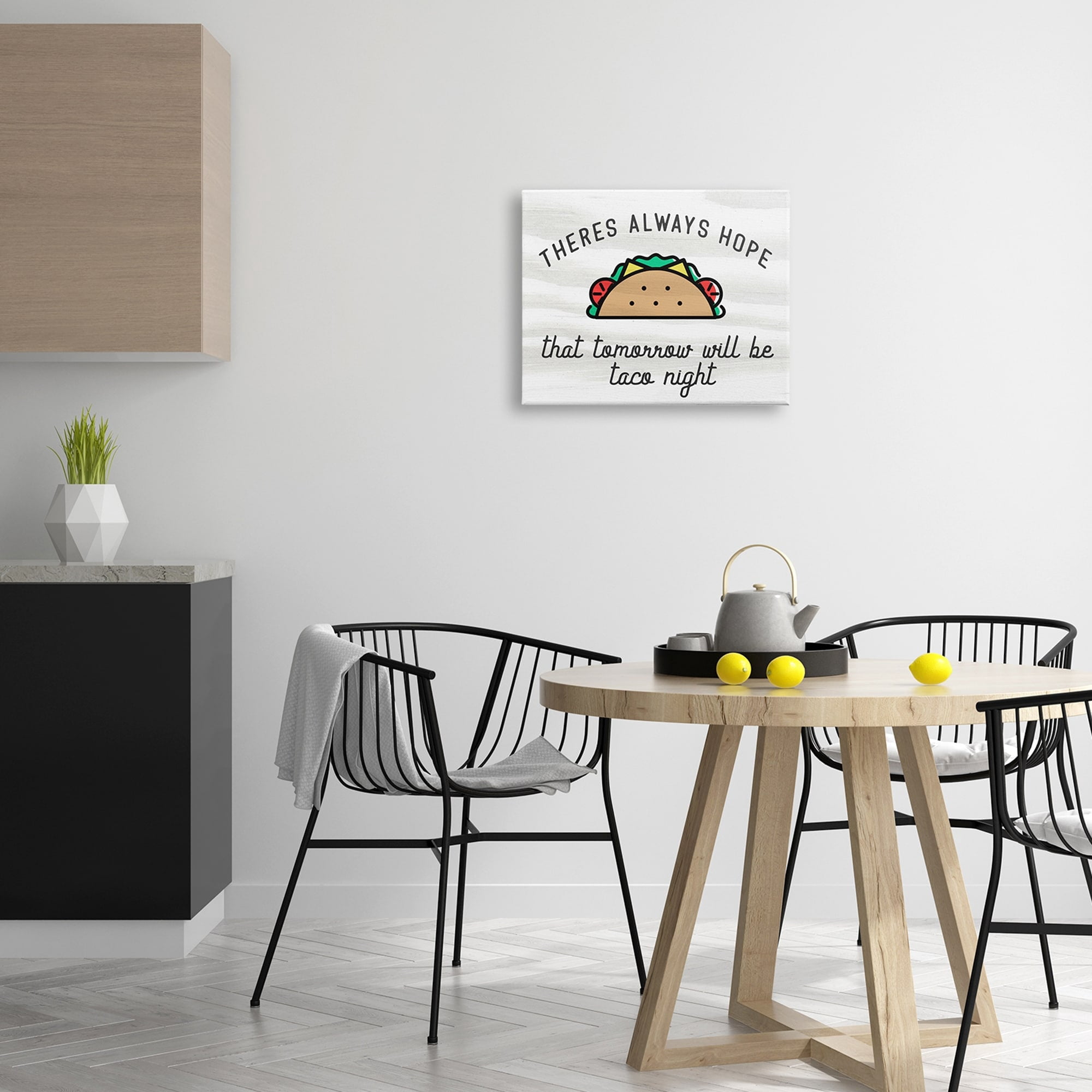 Stupell Industries Always Hopeful Taco Night Funny Kitchen Sign ,30 x 24, Design by Daphne Polselli