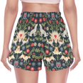 thumbnail image 3 of FORMRS Womens Swim Shorts Mesh Liner Quick Dry Casual Beach Board Bottom with Pockets, Sizes S-2XL, Floral Dogs Pattern, 3 of 9