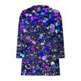thumbnail image 6 of MKOSPLRT Girls Lightweight Cardigan Sequined Print Long Sleeve Casual Jacket Open Front Oversized Sweater Cardigan with Pockets 5-14Y, 6 of 7