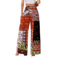 thumbnail image 6 of Women Summer High Waisted Cotton Linen Palazzo Pants Wide Leg Long Lounge High Waist Flowy Toursers with Pockets, 6 of 6