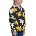 thumbnail image 3 of Lsque Lilies Flowers Patten Youth Hoodie Sweatshirt Pullover with Kangaroo Pocket Boys and Girls Hoodie Warm Hoodie for Kids-X-Large, 3 of 6