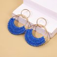 thumbnail image 3 of Pendientes de tejido de ratán Laklulu, pendientes colgantes de rafia de verano para mujeres y niñas, pendientes de fiesta en la playa, regalos de joyería, 3 of 5