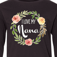 thumbnail image 4 of Inktastic I Love my Nana- flower circle Long Sleeve Youth T-Shirt, 4 of 5