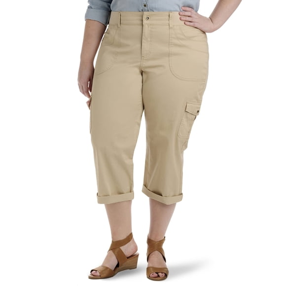 Pantalón capri cargo Lee Austyn, ajuste holgado, para mujer, talla 16+