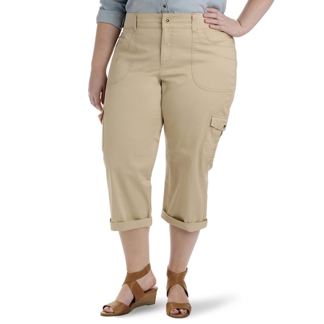 Pantalón capri cargo Lee Austyn, ajuste holgado, para mujer, talla 16+
