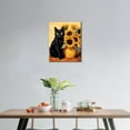 thumbnail image 2 of Adults Digital Painting Set, Sunflower and Cat DIY Acrylic Painting, Canvas Art Crafts for Bedroom Decoration, Black Cat Adult Digital Painting for Beginners Hobbyists, 16x20 Inch (Without Frame), 2 of 7
