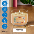 thumbnail image 4 of Mainstays 3-Wick Scented Glass Jar Candle, Citrus Champagne, 11.5oz., 4 of 9