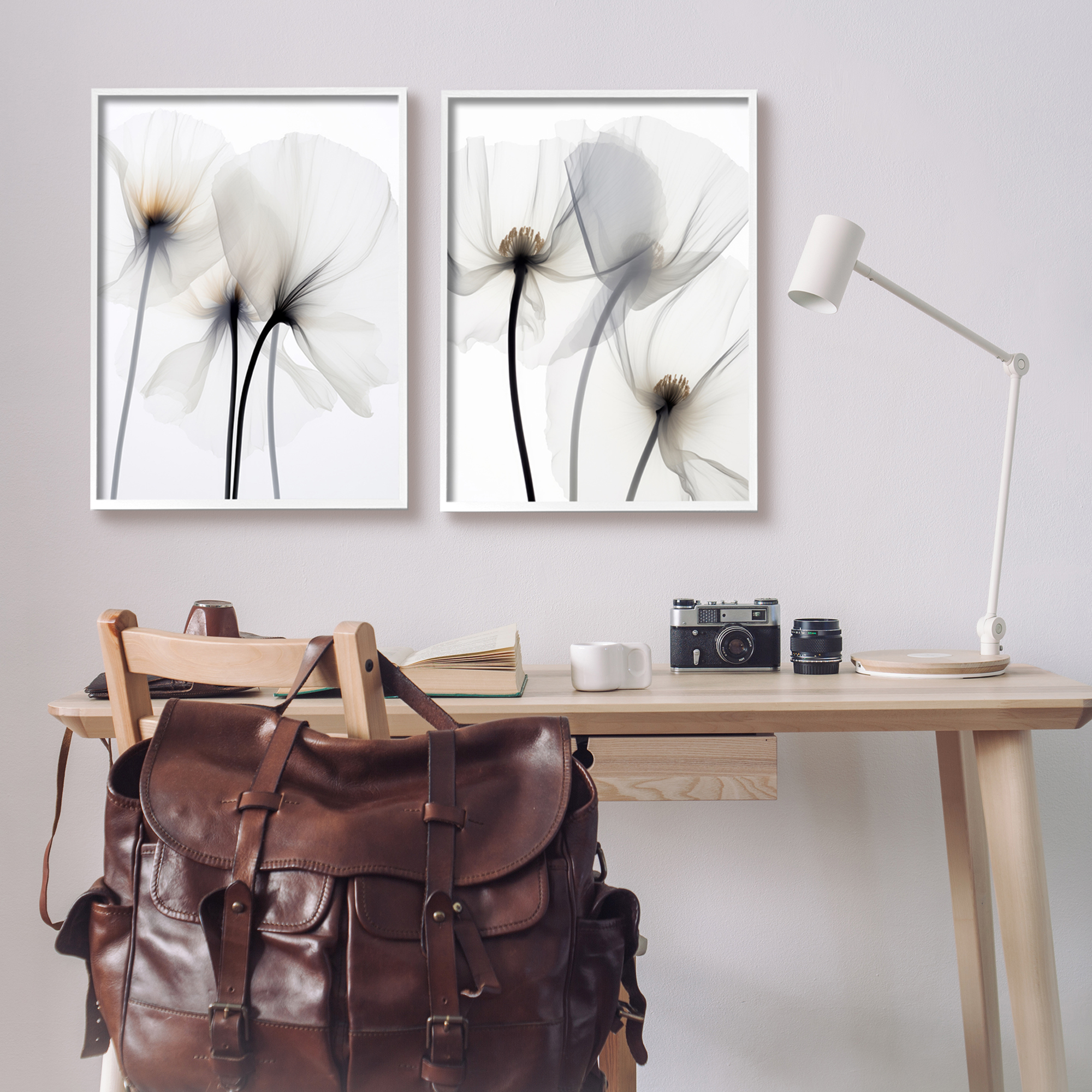 Stupell Industries White Flower Photography Botanical & Floral Photography White Framed Art Print Wall Art, 24 x 30