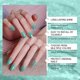 thumbnail image 3 of Soft gel nail sticker set (glittery blue-green) - semi-cured nail art paper, fresh and minimalist glittery soft nail stickers, 3 of 4