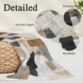 thumbnail image 3 of Modern Black Brown Lumar Pillow Covers, Abstract Oil Painting Art Soft Breathable Throw Pillow Cases with Invisible Zipper, Decorative Pillowcase Pillows Protectors for Sofa Bed Chair 16"x24", 3 of 9