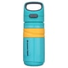 Tommee Tippee Insulated On-the-Go Straw Cup, 11oz, 18 Months+, Spill Proof Toddler Water Bottle Push-To-Open Lid Helps Keep Spout Clean, Blue, 1 count