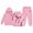 Pink, variant on Gaexia Girls Casual Print Hoodie And Pants Outfit Long Sleeve Pullover Top With Matching Bottom For Older Kids