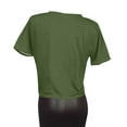 thumbnail image 6 of Front Twist Tops for Women Short Sleeve Crew Neck Crop Tee Shirt S-3X Plus Size Summer Casual Fashion Tshirts (S, Army Green), 6 of 8
