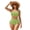 Avocado Print Green, variant on Women's Twist Front Bikini Set Swimsuit Two Piece Sexy Bathing Suits Ruched Padded Side Tie Bottom Swimwear for Holiday Trip Beach, XL, Star Beige