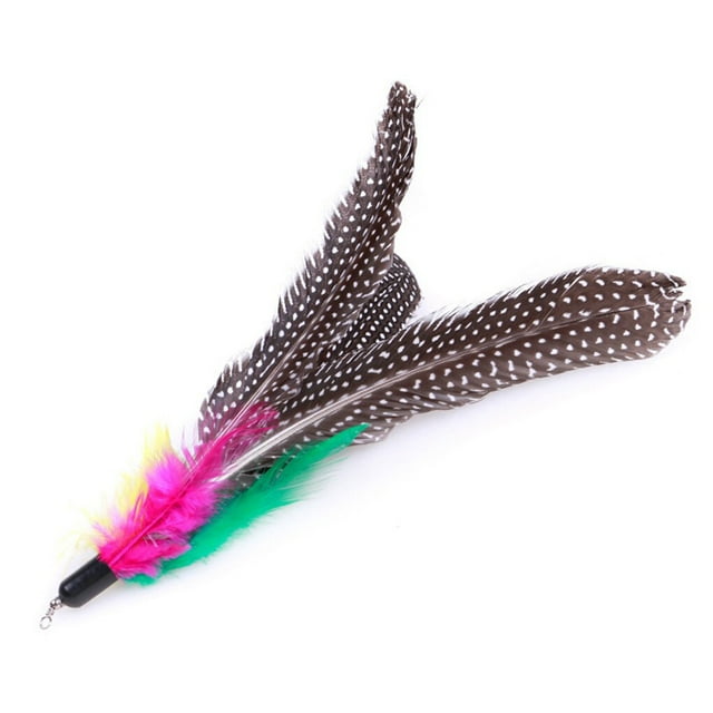 fastboy Pet Cat Dogs Toys Funny Interactive Plush Toy Caterpillar Feather Stick Wand Replacement Head