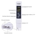 thumbnail image 6 of Water Testing Kits for Drinking Water 4 In 1 TDS Meter TDS & Temperature(°C °F) Meter Accurate & Reliable Digital Tap Well Swimming Pool Hydroponics Aquarium RO/DI System(White), 6 of 8