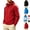 Red, variant on Men's Windbreaker Hooded Raincoat Windproof Shell Jacket Outdoor Athletic Coat Activewear for Hiking Travel Running Golf with Zip Pockets, Red, L